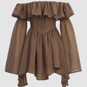 *Sold* New Off-shoulder Ruffle Mini Dress